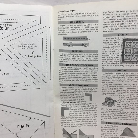Vtg 1994 Quiltmaker Editor's Favorite Quilt Designs 12 Best-Loved Patterns Block - Picture 8 of 9